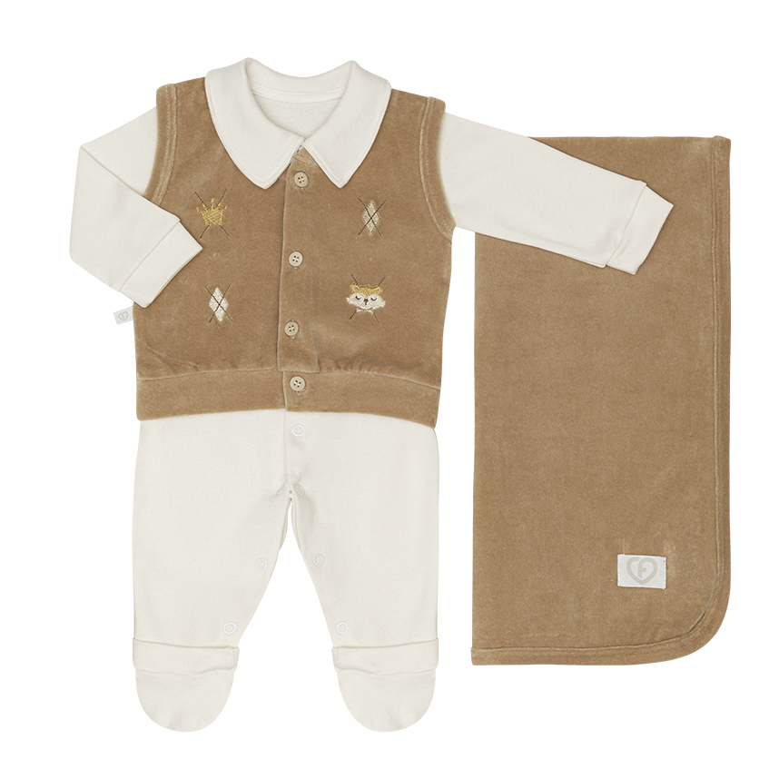 Saída Maternidade Fofinho em Plush e Suedine Saída Maternidade Fofinho em Plush e Suedine