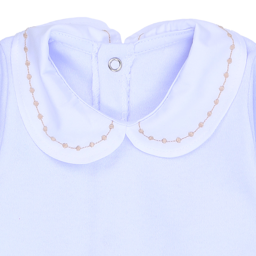 Body Fofinho em Suedine com Gola Bordada Body Fofinho em Suedine com Gola Bordada