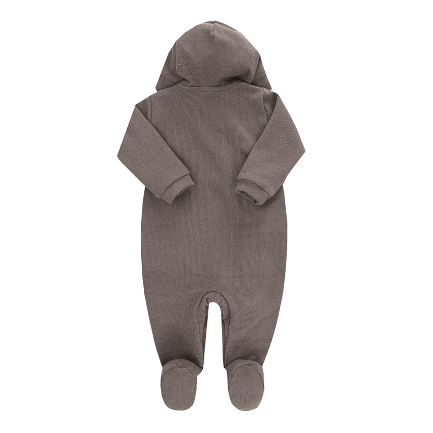 Macacão Longo Bebê Paraíso Com Capuz Orelhinhas