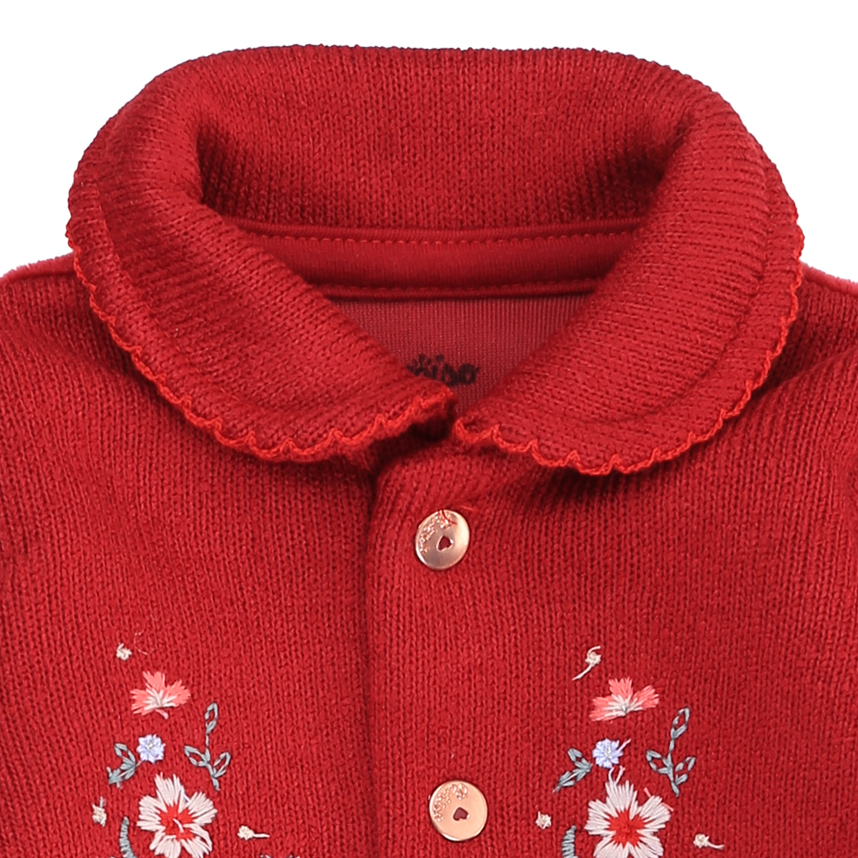 Macacão Longo Bebê Paraíso Plush Bordado Flor