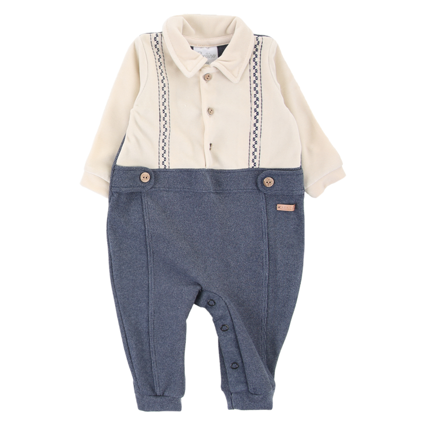 Saída de Maternidade Paraíso Macacão em Plush e Saco de Dormir