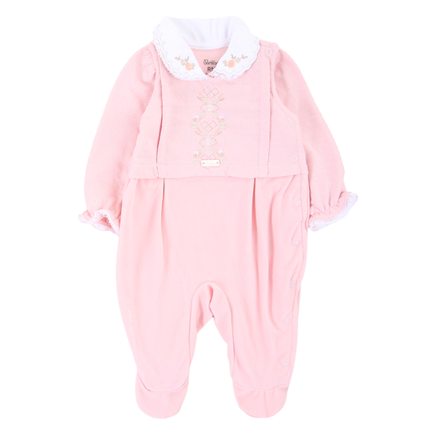 Saída de Maternidade Paraíso em Plush Bordada e Manta