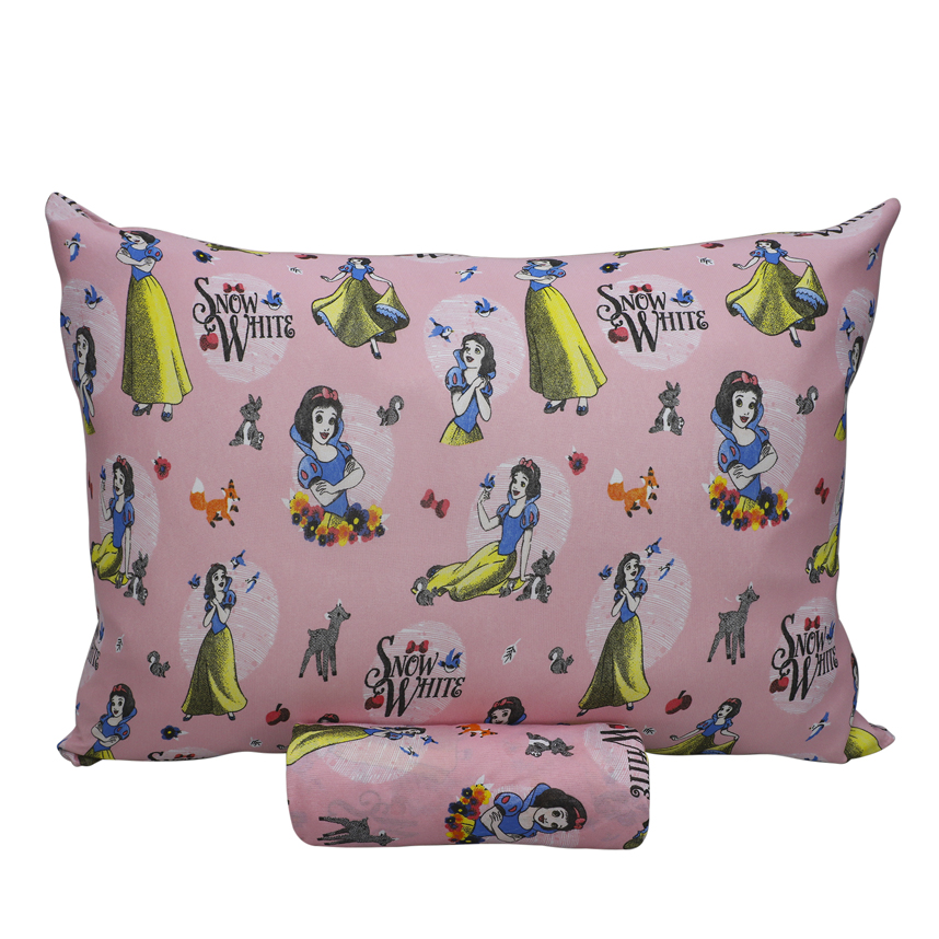 Jogo de Lençol e Fronha Portallar Estampa Branca de Neve Jogo de Lençol e Fronha Portallar Estampa Branca de Neve