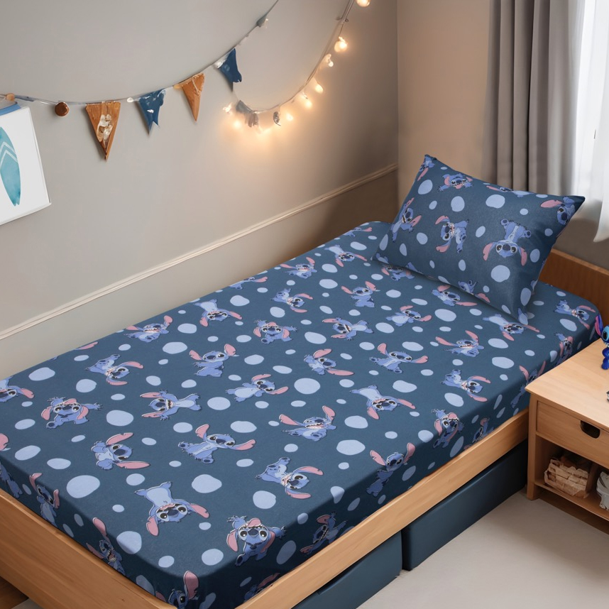 Jogo de Lençol e Fronha Portallar Estampa Stitch Jogo de Lençol e Fronha Portallar Estampa Stitch