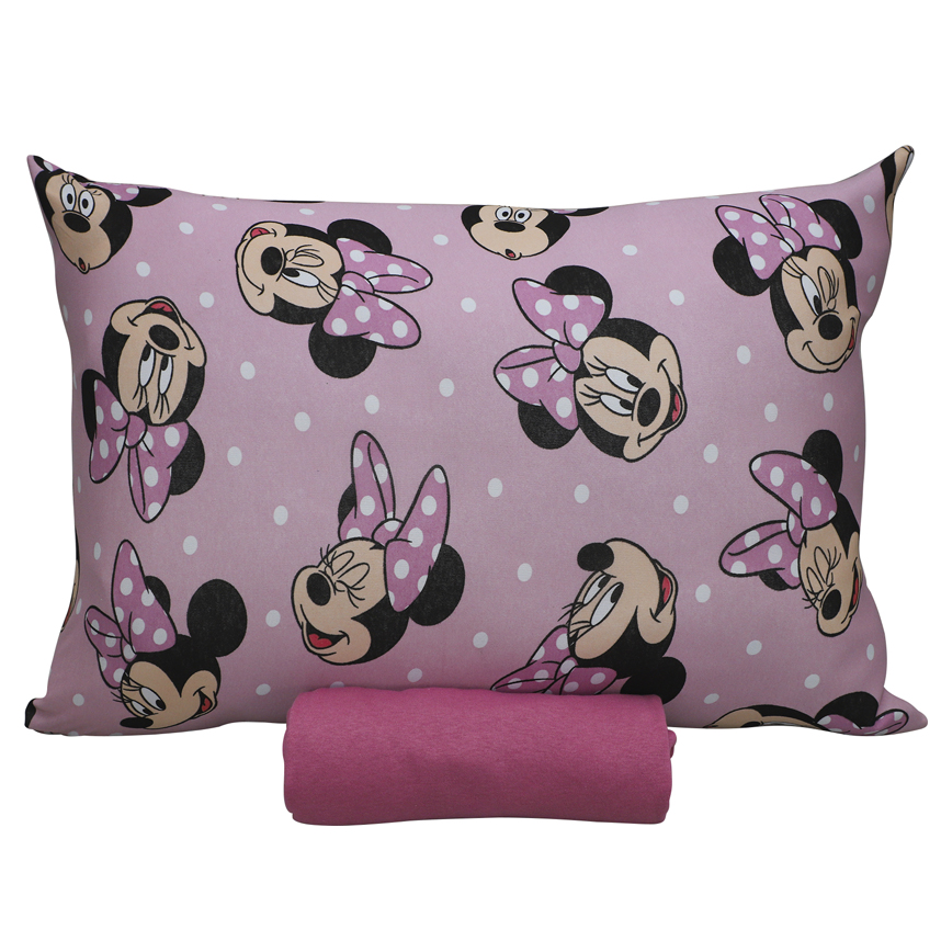 Jogo de Lençol e Fronha Portallar Estampa Minnie Jogo de Lençol e Fronha Portallar Estampa Minnie