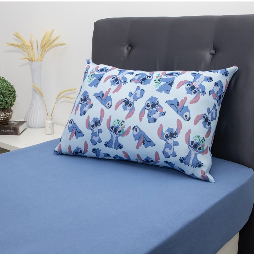 Jogo de Lençol e Fronha Portallar Estampa Stitch e Xepa Jogo de Lençol e Fronha Portallar Estampa Stitch e Xepa