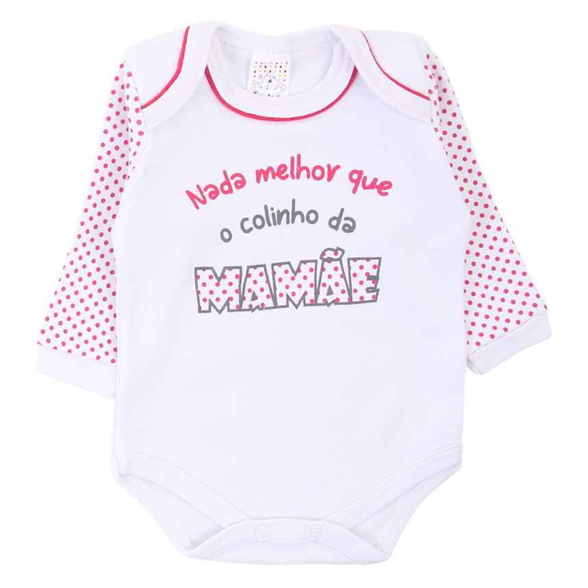Kit Body Bebê Petutinha Frases Papai Mamãe - 3 Peças