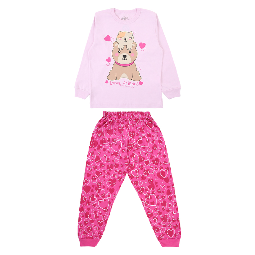 Pijama Ferminino Mangas Longas Bicho Bagunça