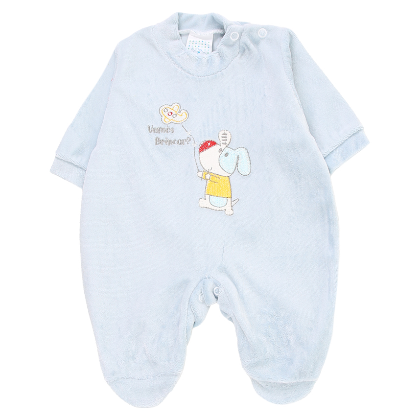 Macacão Longo Prematuro Petutinha Plush Bordado Dog