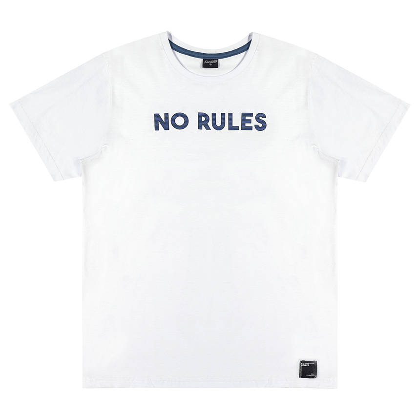 Camiseta Juvenil Elian Manga Curta Estampa No Rules