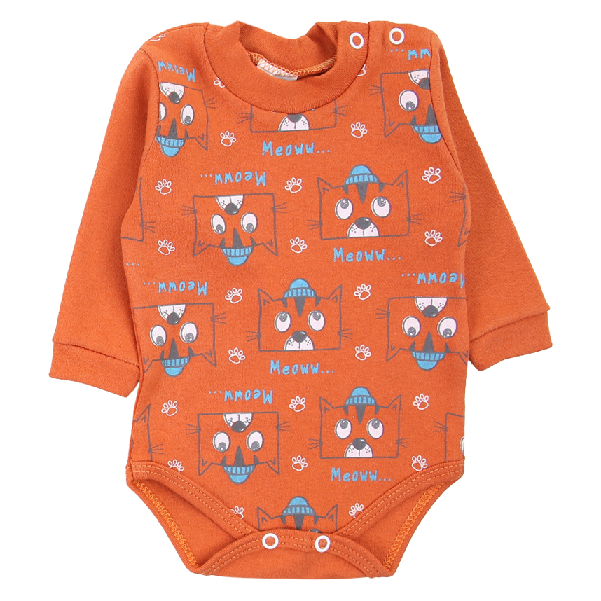 Kit Body Bebê Petutinha Estampa Cat Coll - 3 Peças