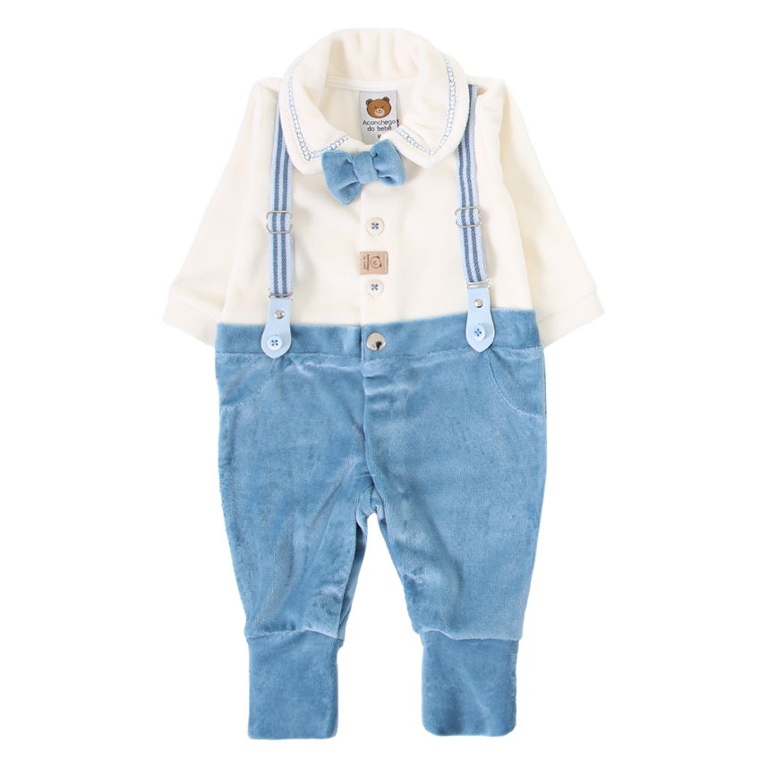 Saída Maternidade Aconchego Gravata E Suspensório  2 Peças