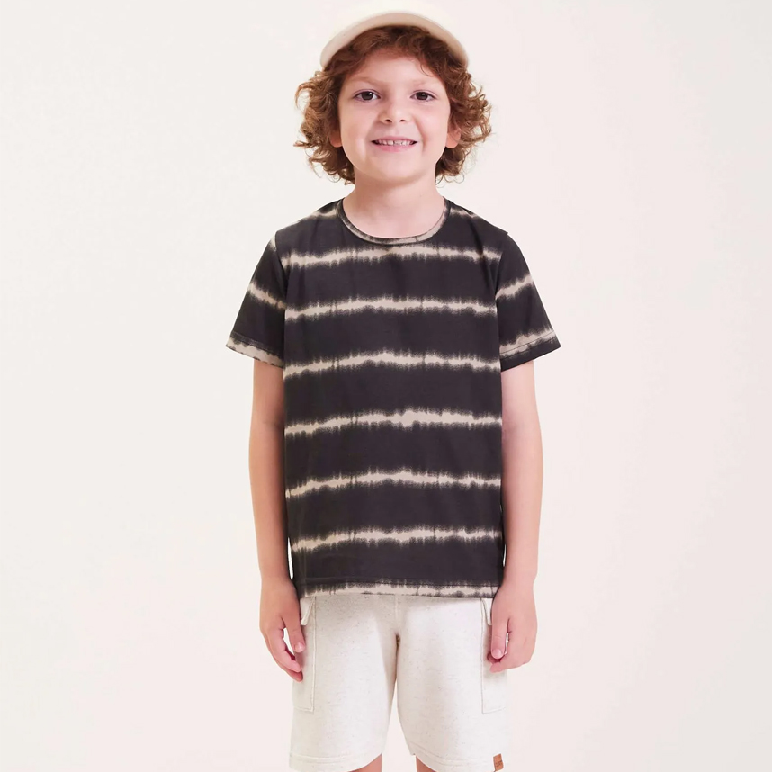 Camiseta Infantil Elian Manga Curta Estampada Meia Malha