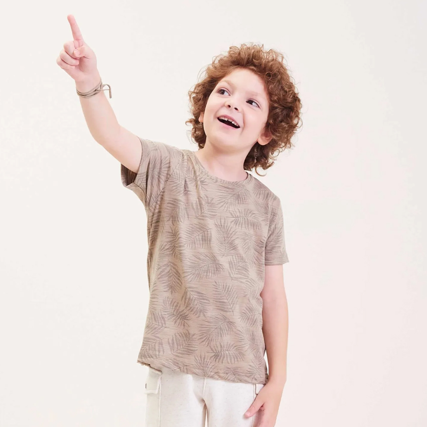 Camiseta Infantil Elian Manga Curta Estampada Meia Malha