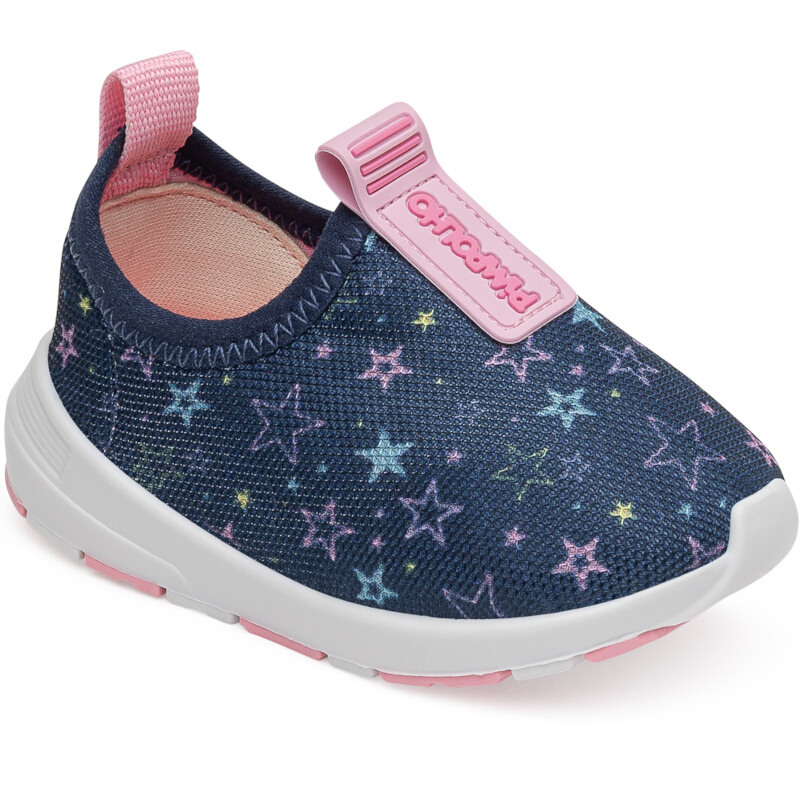 Tênis Bebê Pimpolho Calce Fácil Estampa Estrelas