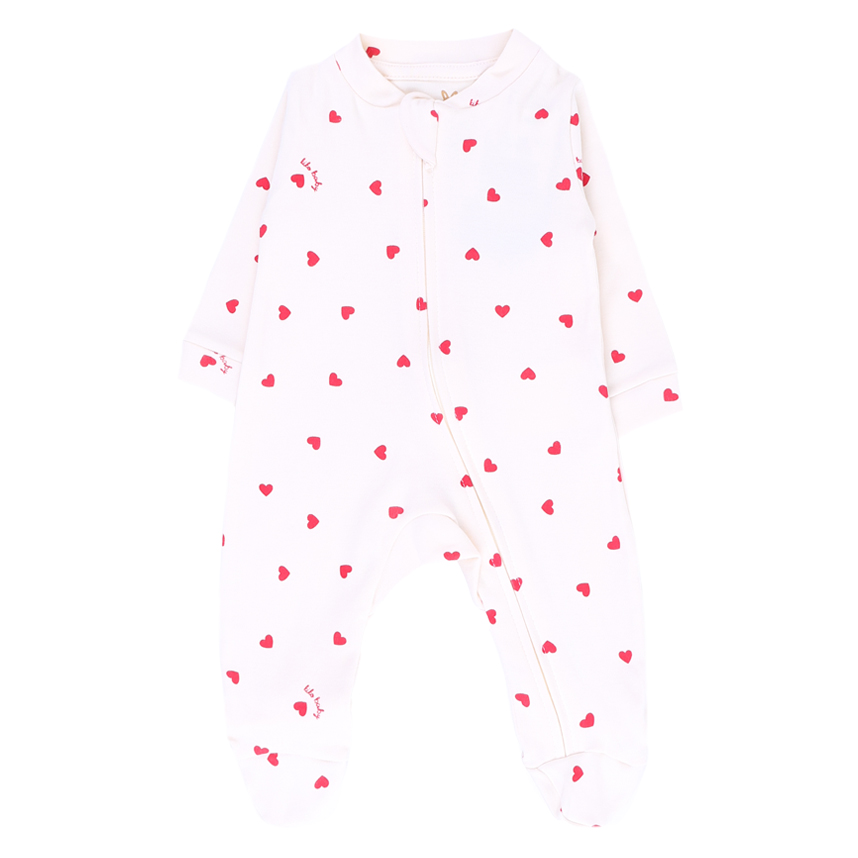 Macacão KiKo Baby Manga Longa Corações