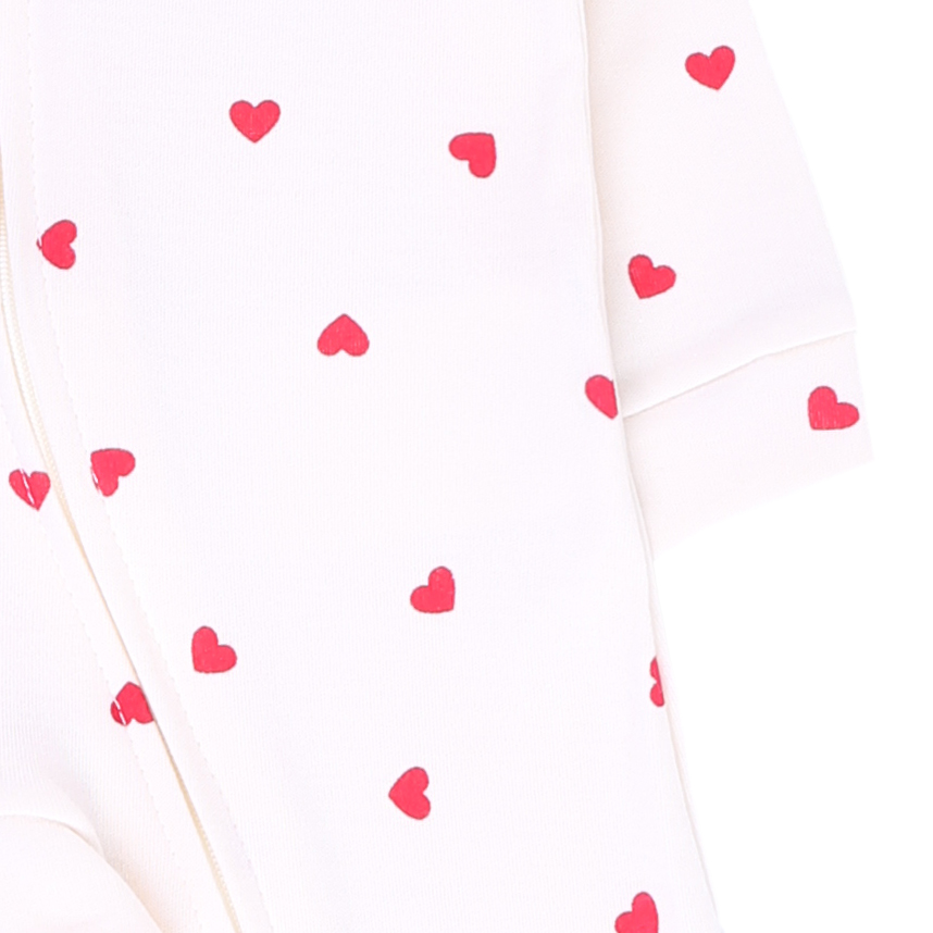 Macacão KiKo Baby Manga Longa Corações