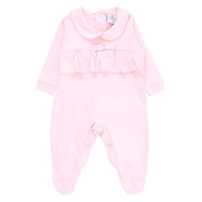 Macacão KiKo Baby Manga Longa Babados Em Suedine Macacão KiKo Baby Manga Longa Babados Em Suedine