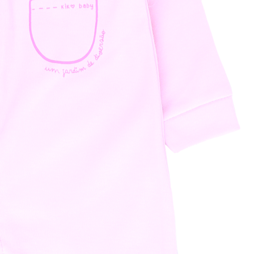 Macacão KiKo Baby Longo Em Suedine Estampa Girafa Macacão KiKo Baby Longo Em Suedine Estampa Girafa