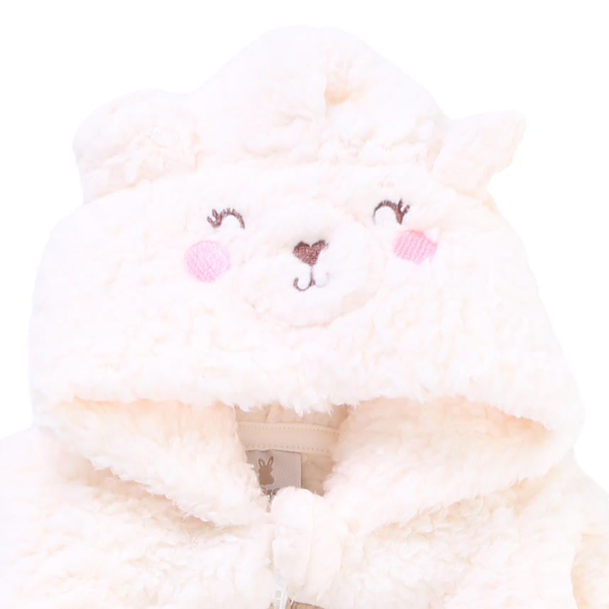 Macacão Bebê Kiko Baby Longo Pelo Sherpa Com Capuz Macacão Bebê Kiko Baby Longo Pelo Sherpa Com Capuz