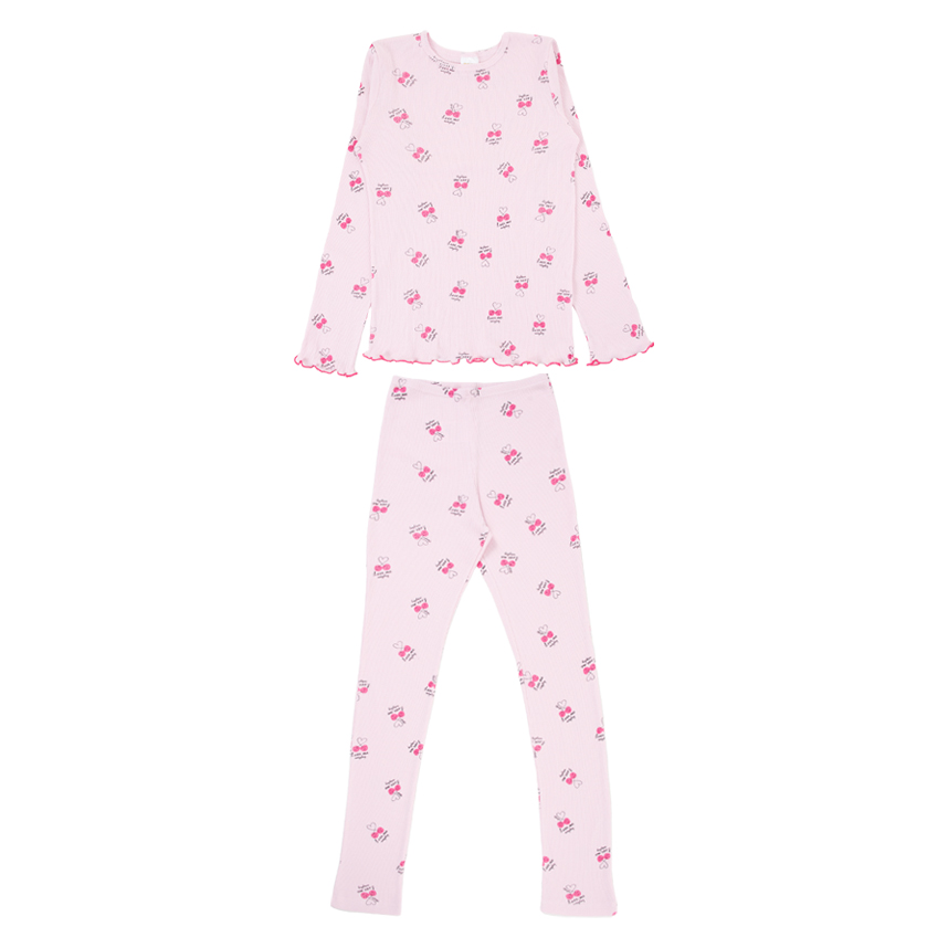 Pijama Juvenil Longo Have Fun Estampa Cereja Canelado