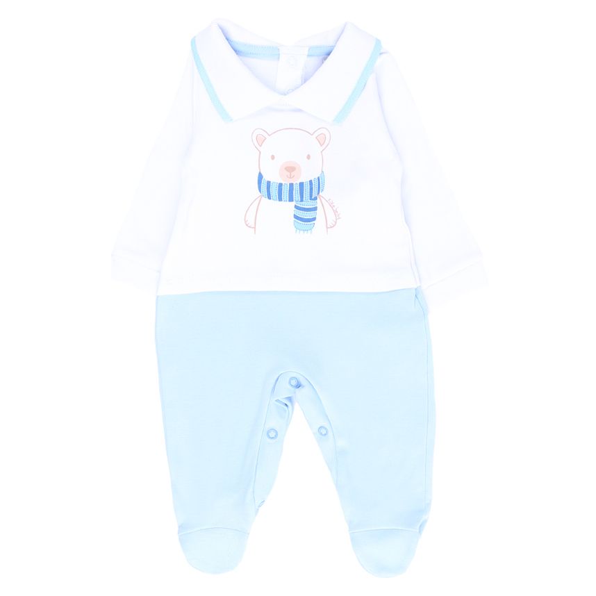 Macacão Longo Kiko Com Gola Estampa Urso Cachecol Em Suedine Macacão Longo Kiko Com Gola Estampa Urso Cachecol Em Suedine