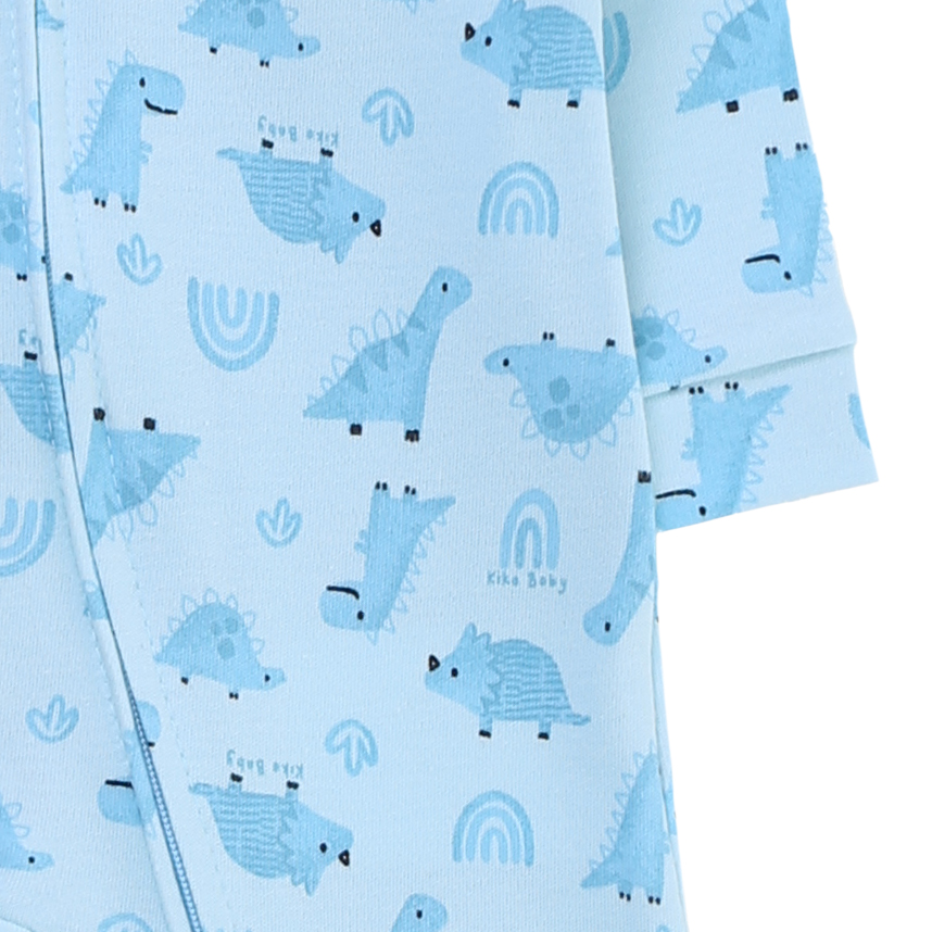 Macacão KiKo Baby Manga Longa em Suedine Estampa Dinossauros Macacão KiKo Baby Manga Longa em Suedine Estampa Dinossauros