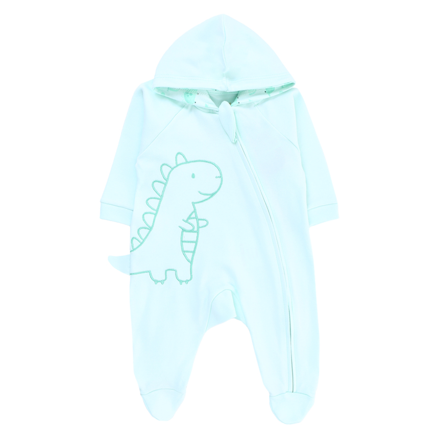 Macacão KiKo Baby Em Suedine Estampa Dinossauro Com Capuz Macacão KiKo Baby Em Suedine Estampa Dinossauro Com Capuz