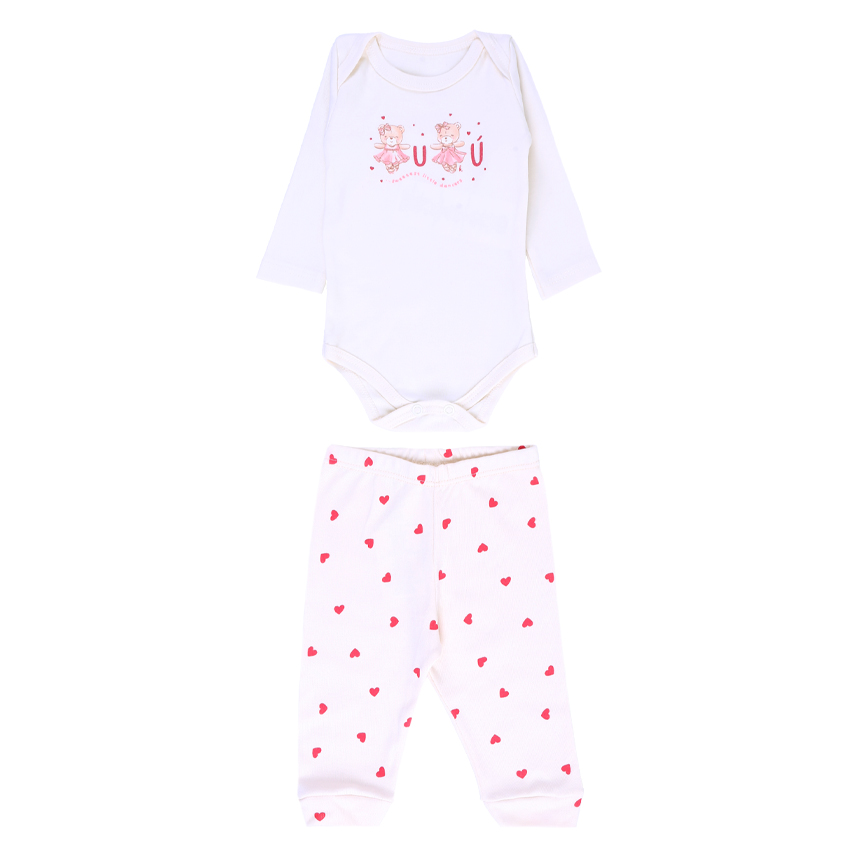 Conjunto KiKo Baby Manga Longa Ursinhas