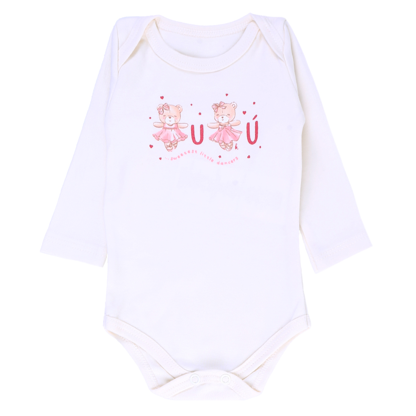 Conjunto KiKo Baby Manga Longa Ursinhas