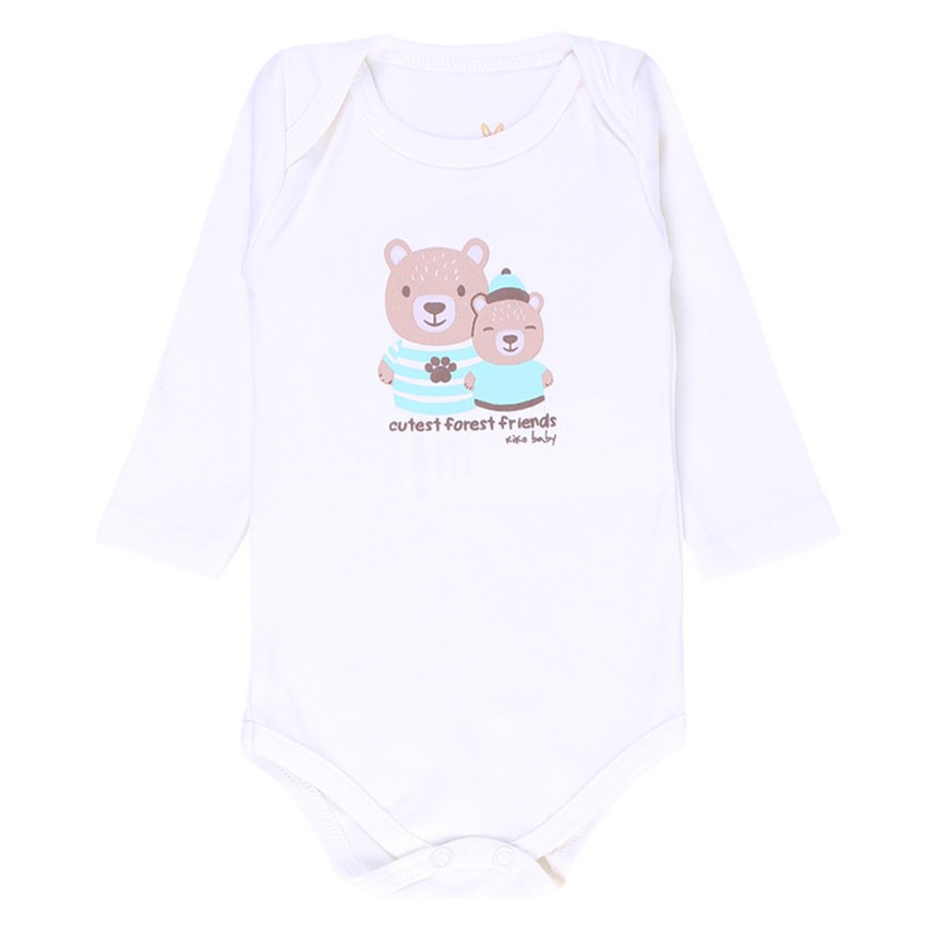 Conjunto KiKo Baby Body Manga Longa, Touca e Calça