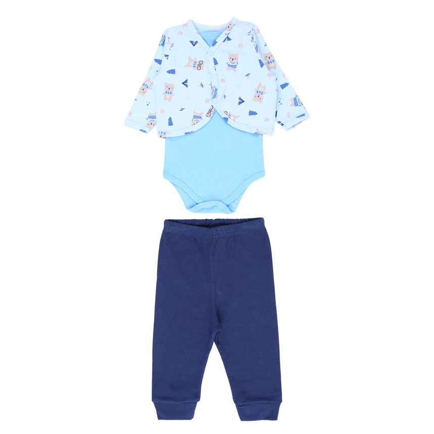 Conjunto KiKo Baby Body, Casaco e Calça