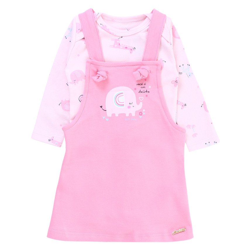Conjunto KiKo Baby Body e Salopete Conjunto KiKo Baby Body e Salopete