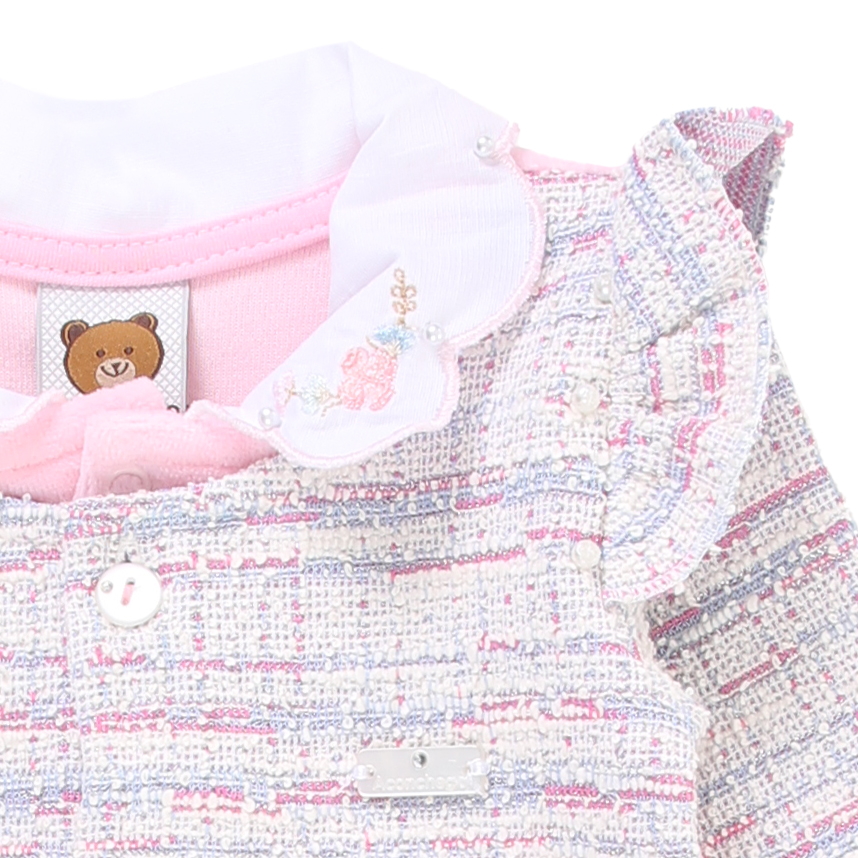 Macacão Longo Bebê Aconchego Com Pérolas E Bordado Macacão Longo Bebê Aconchego Com Pérolas E Bordado