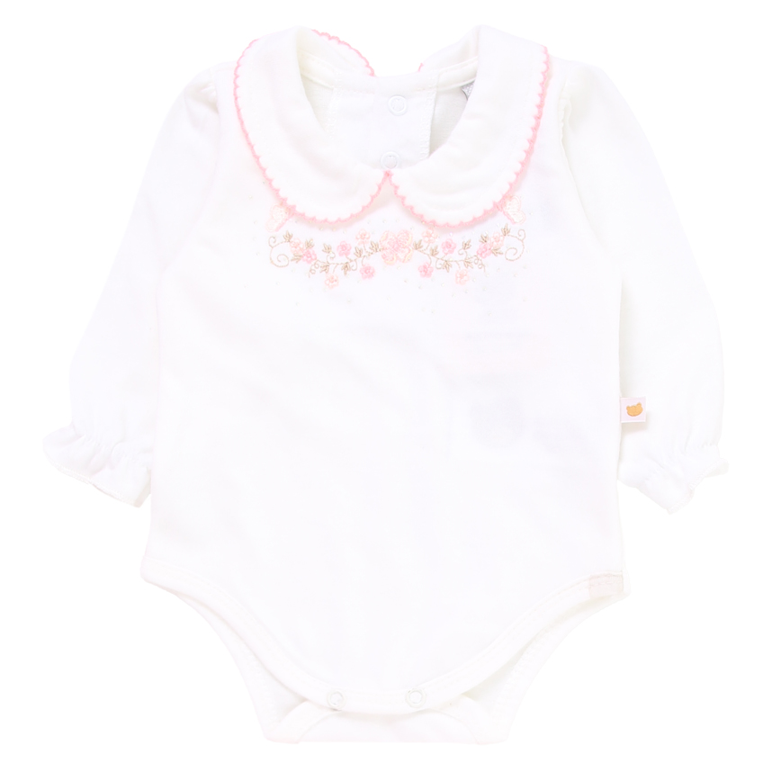 Conjunto Bebê Aconchego Body Bordado Floral E Calça Conjunto Bebê Aconchego Body Bordado Floral E Calça