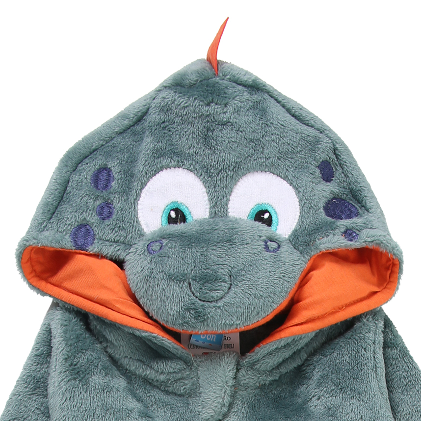 Macacão Longo Bebê Din Don Pêlo Com Bordado Dino