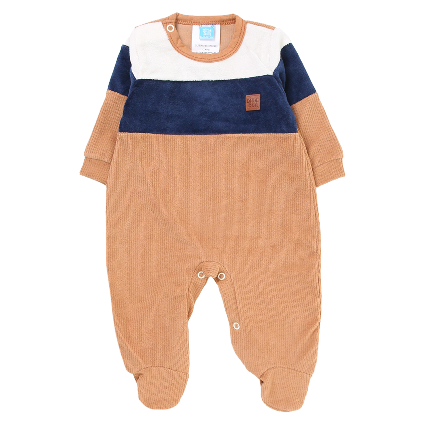 Macacão Longo Din Don Menino Bordado Urso