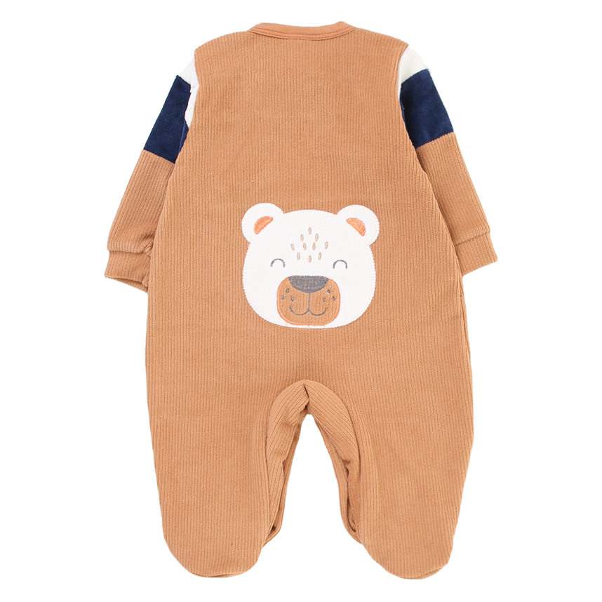 Macacão Longo Din Don Menino Bordado Urso