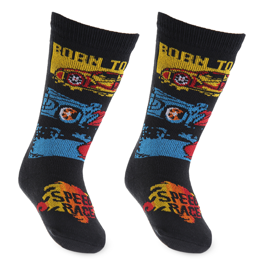 Meia Juvenil Winston Cano Alto Estampada