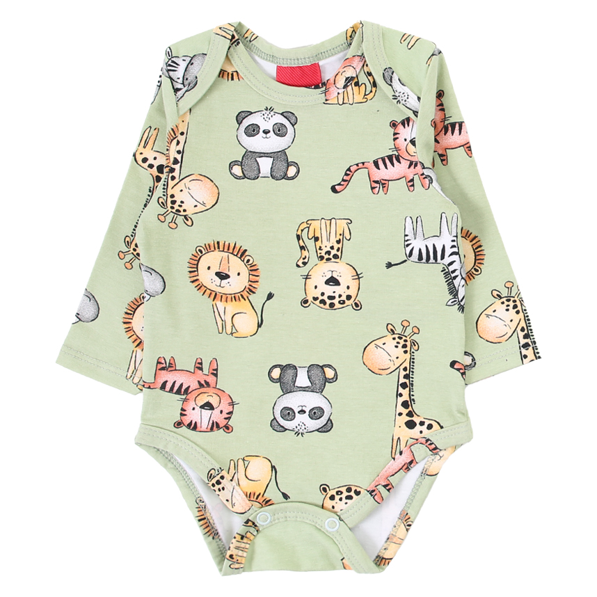 Conjunto Bebê Kyly Estampa Bichos Com Jardineira