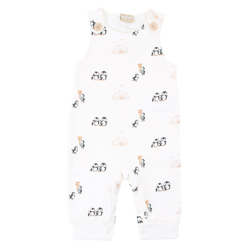 Conjunto Milon Body em Cotton e Jardineira em Moletom