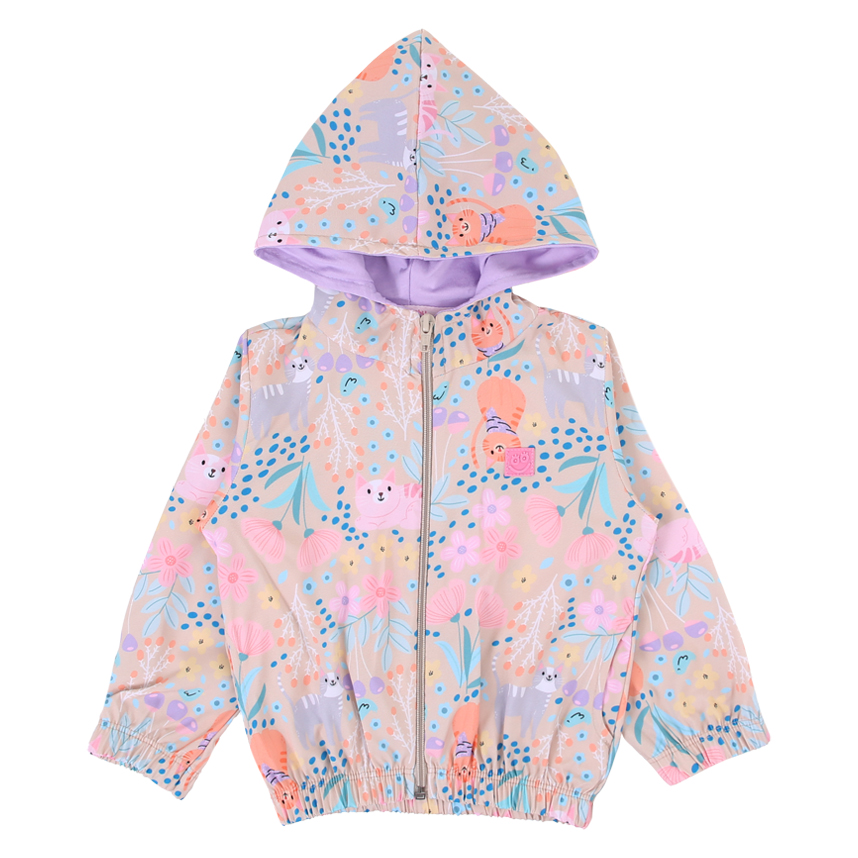 Jaqueta Infantil Kookabu Corta Vento Estampada Com Capuz