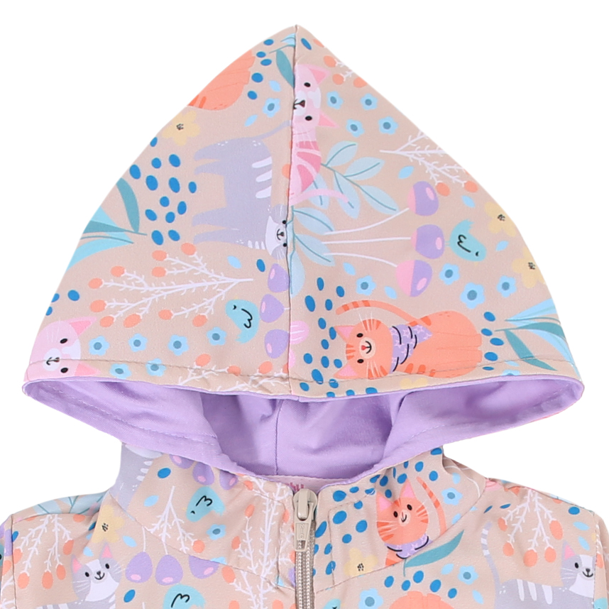 Jaqueta Infantil Kookabu Corta Vento Estampada Com Capuz