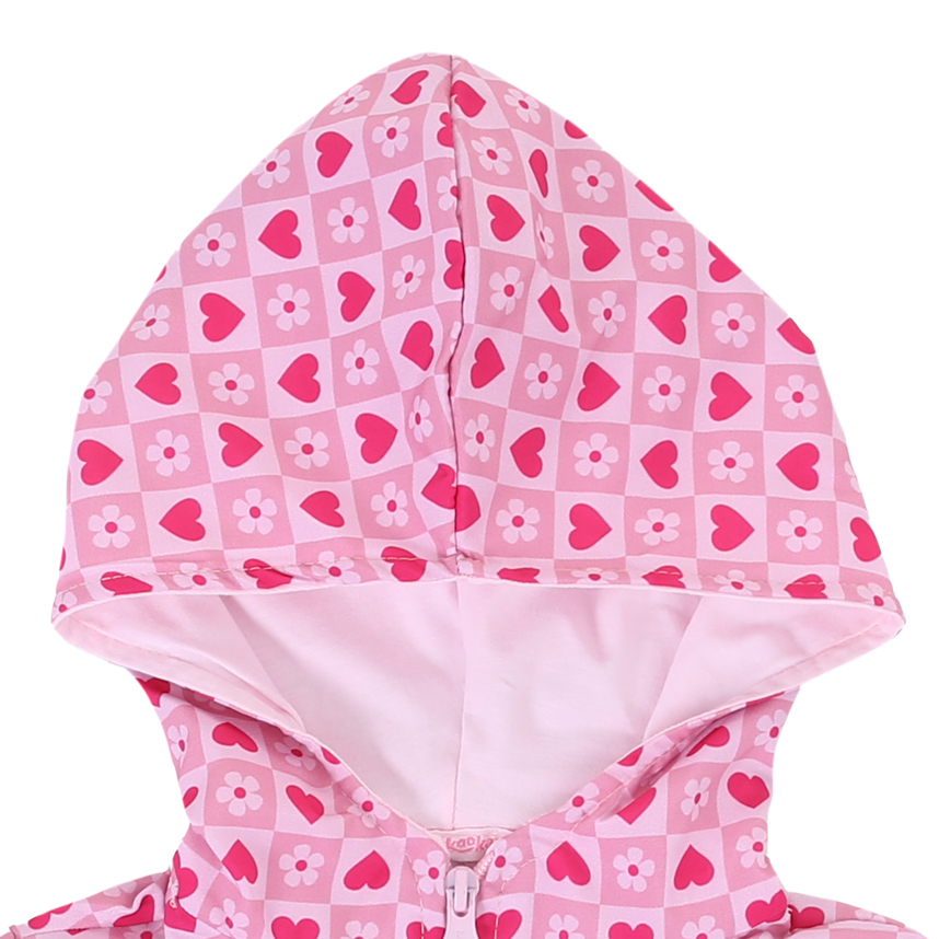 Jaqueta Infantil Kookabu Corta Vento Estampada Com Capuz