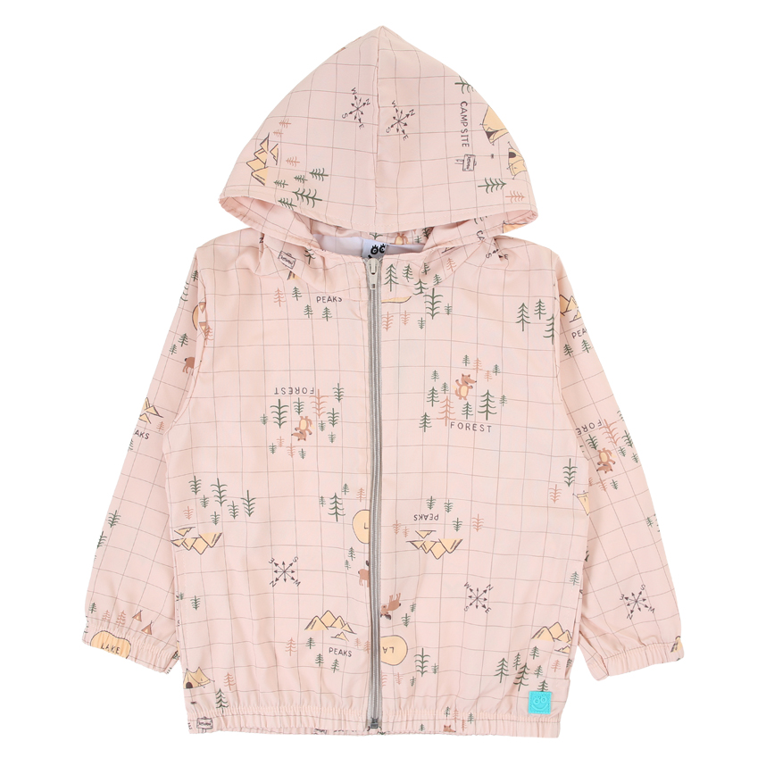 Jaqueta Infantil Kookabu Corta Vento Estampada Com Capuz