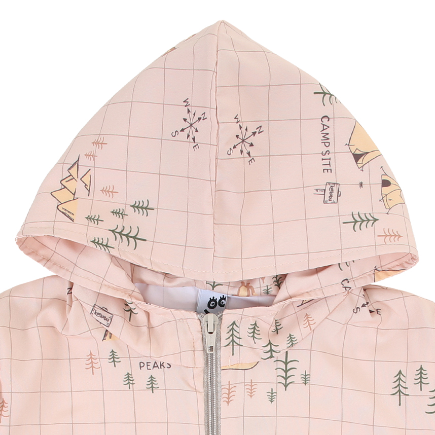 Jaqueta Infantil Kookabu Corta Vento Estampada Com Capuz