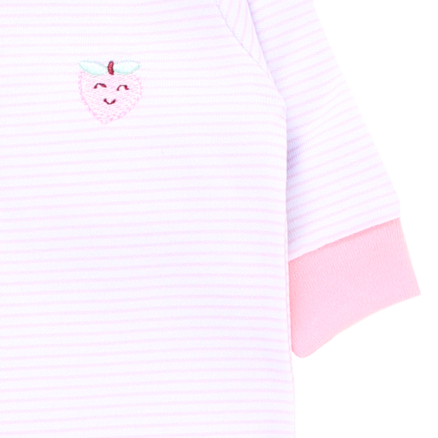 Macacão Estilinho em Suedine Manga Longa com Listras