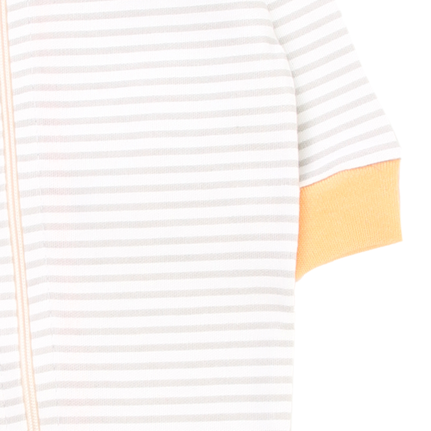 Macacão Estilinho em Suedine Manga Longa com Listras