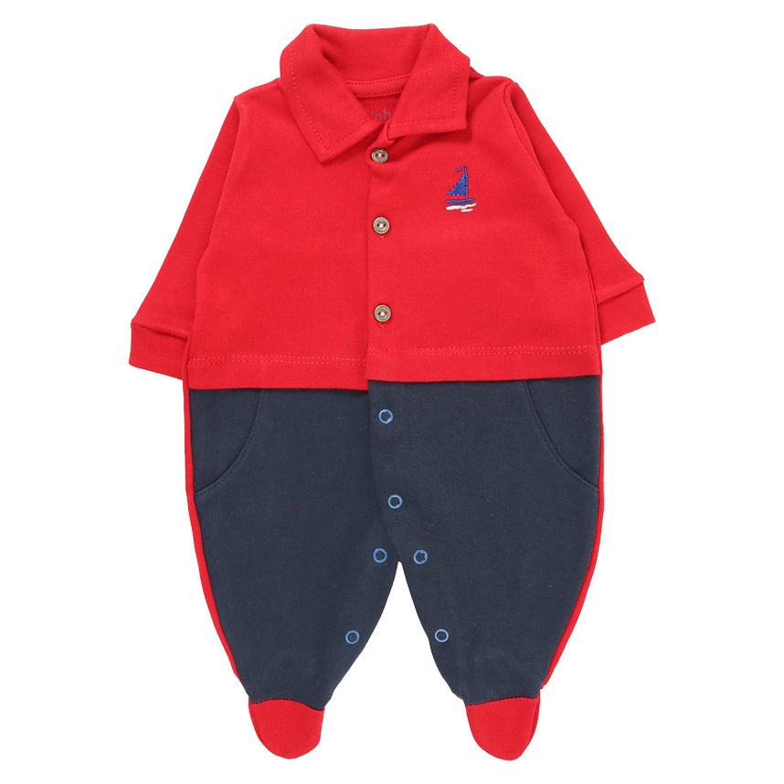 Macacão Estilinho em Suedine Manga Longa com Gola