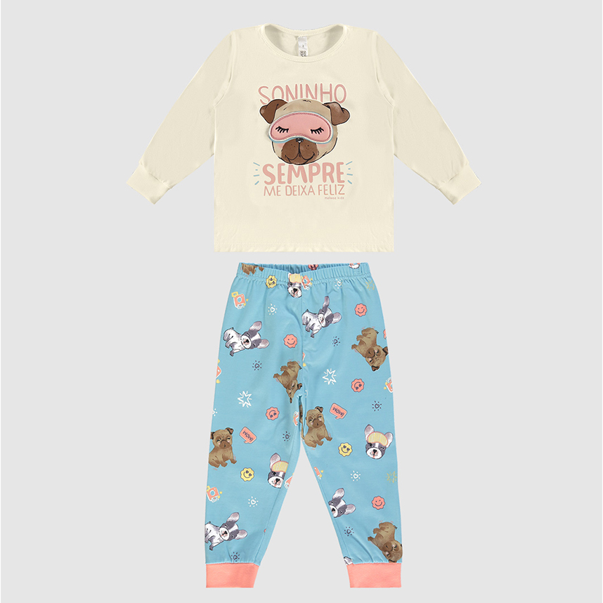 Pijama Infantil Malwee Cachorrinho em Meia Malha